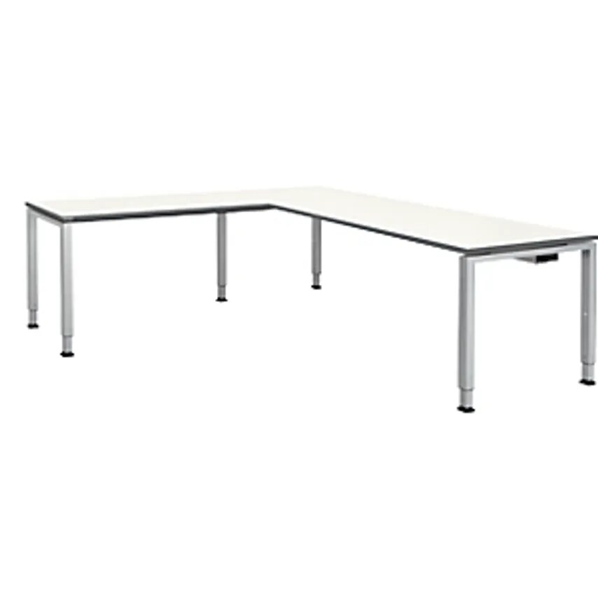 MAUSER Desk - Interlinked - HxWxD 650 - 850 X 2000 X 800mm, Angled Extension On