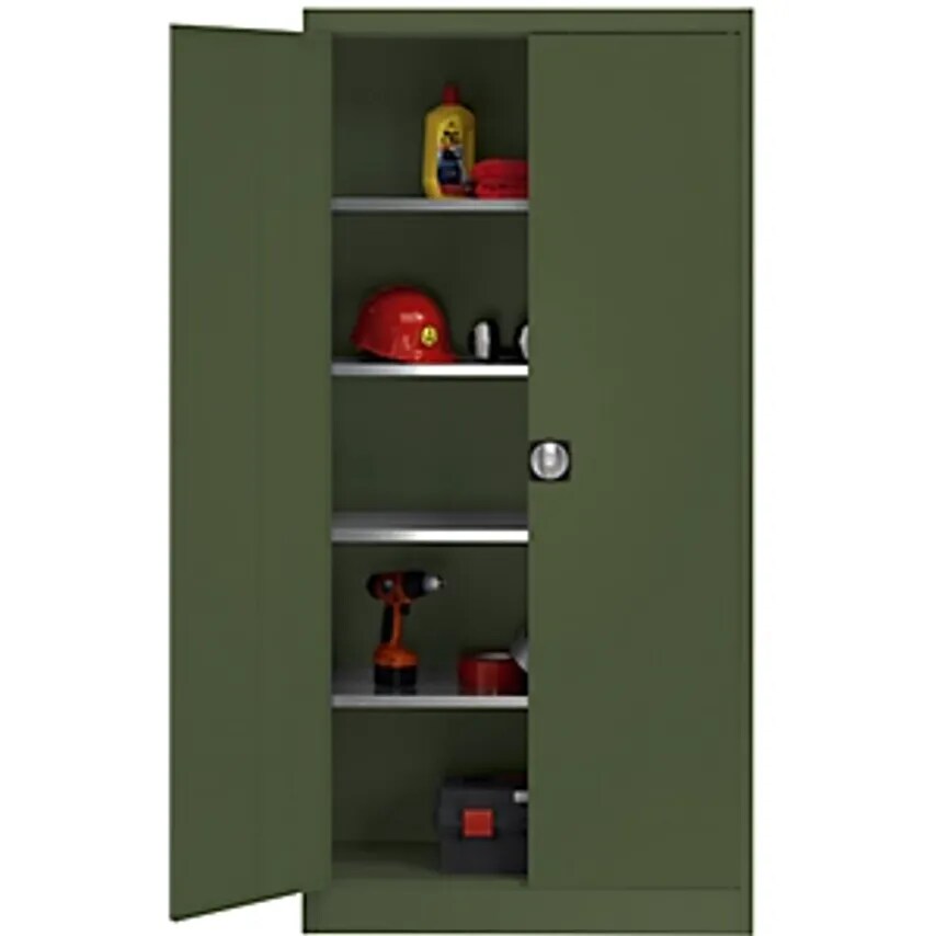 MAUSER Storage Cupboard, Single Colour, Without Open Fronted Storage Bins, Green