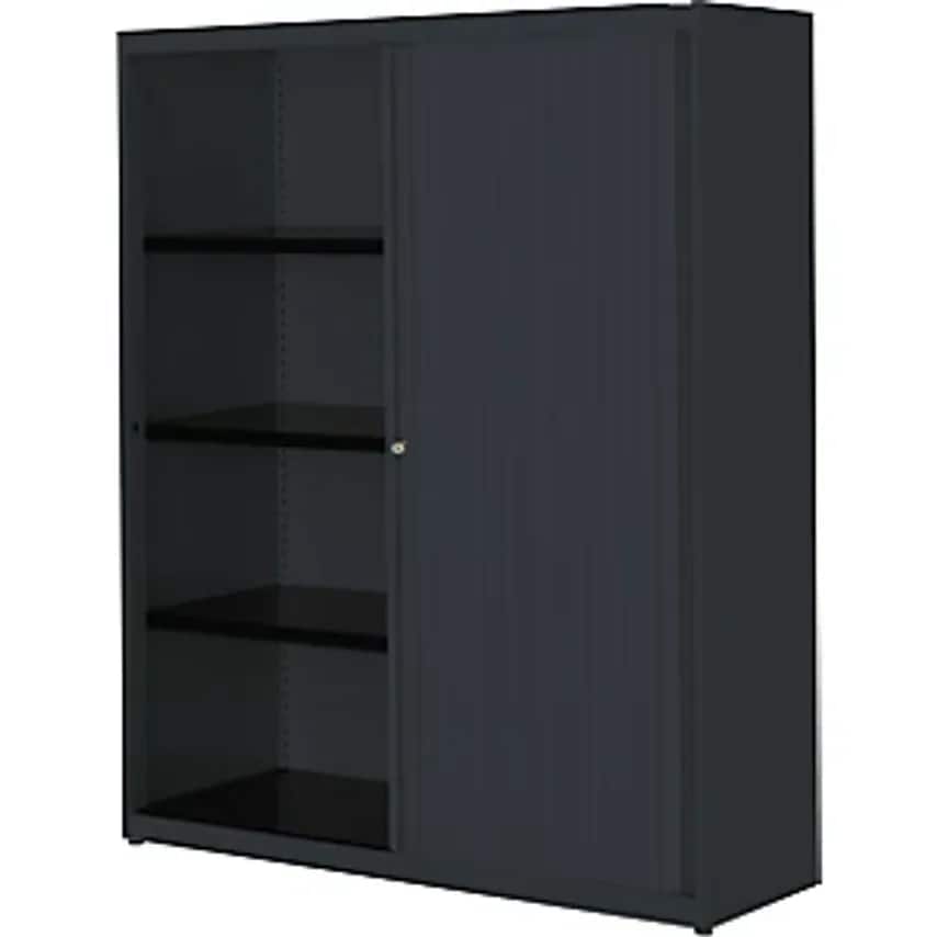 MAUSER Horizontal Roller Shutter Cupboard - HxWxD 1516 X 1200 X 432mm - Charcoal