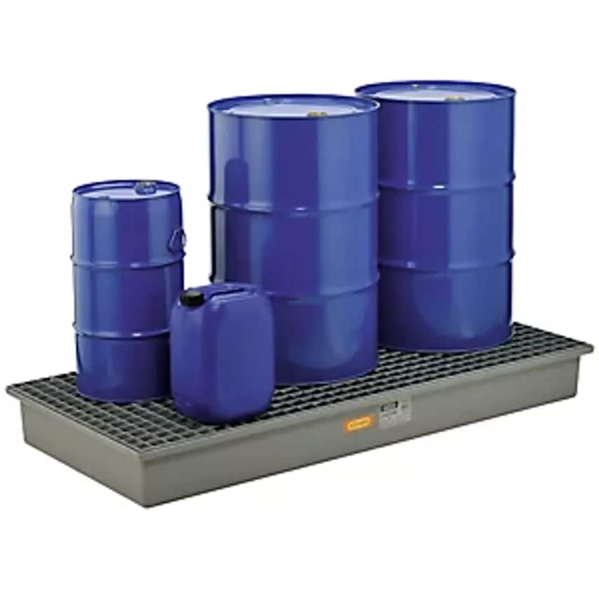 Cemo GRP Base Sump Tray, 3 X 200 Litre Drums, Without Certification, With Steel