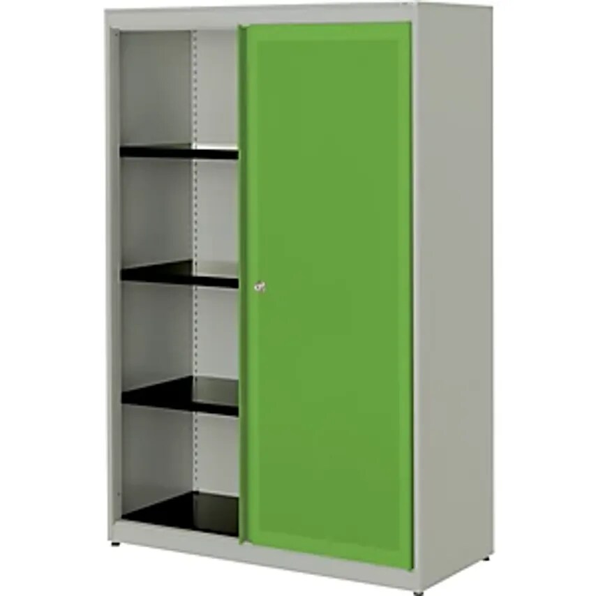 MAUSER Sliding Door Cupboard - Acoustically Effective - Steel Plate, HxWxD 1516