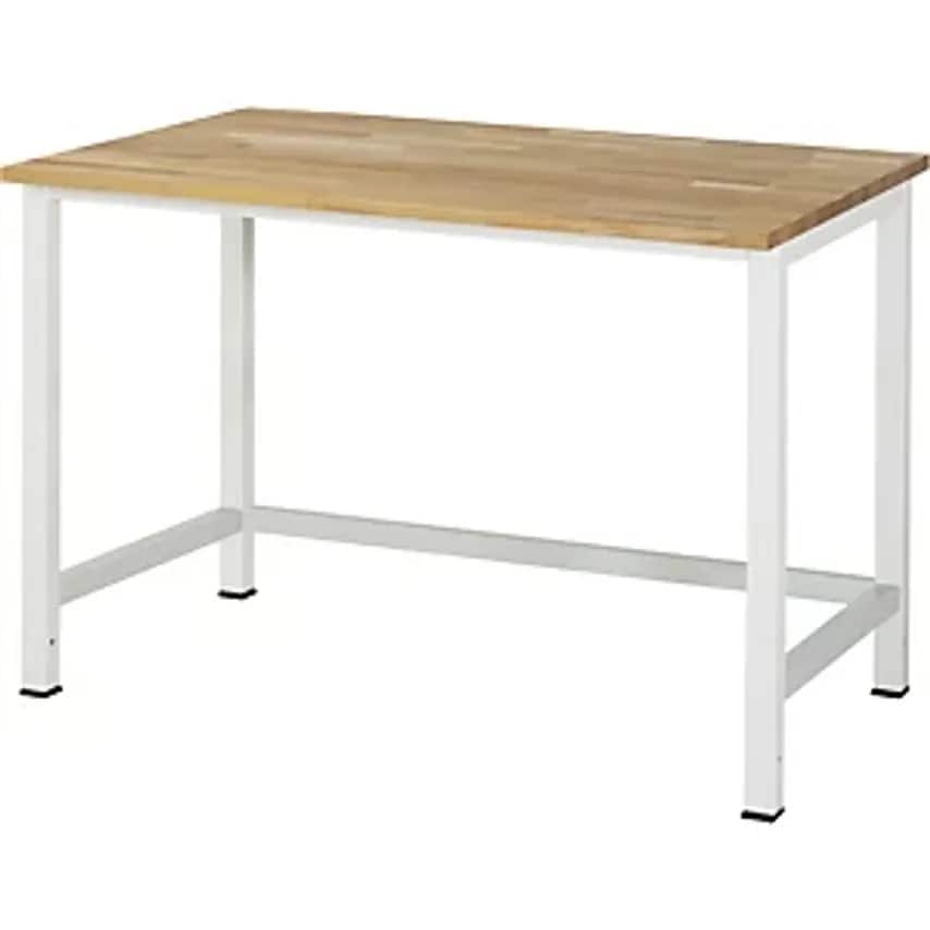 RAU Work Table For Workstation System, Solid Beech, Width 1250mm