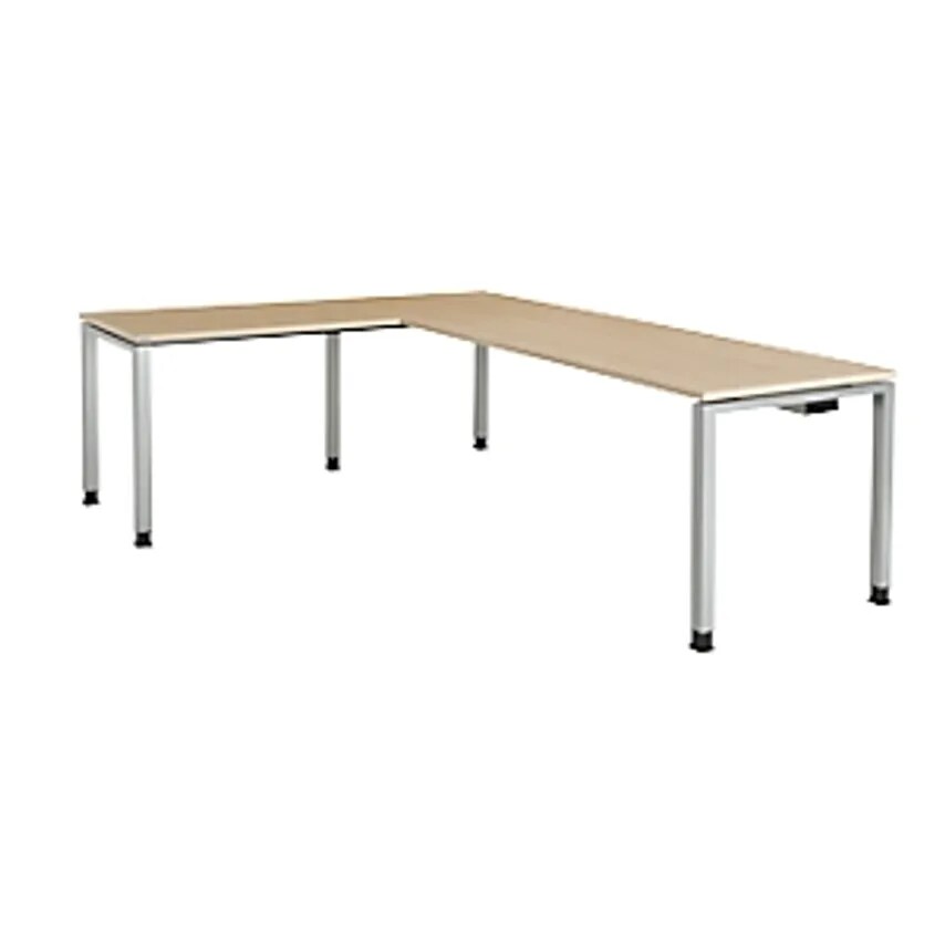MAUSER Desk - Interlinked - HxWxD 680 - 760 X 2000 X 800mm, Angled Extension On