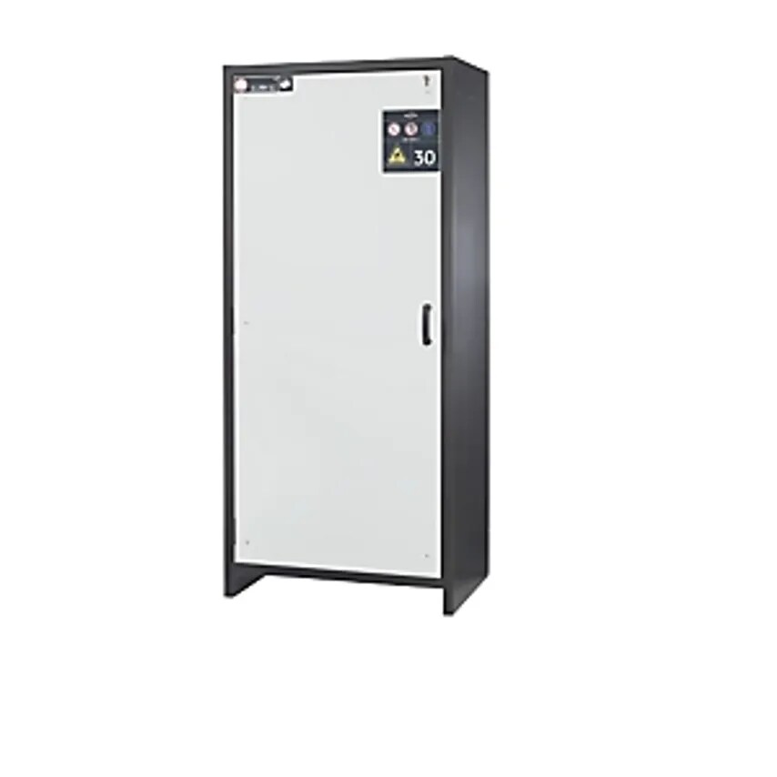 asecos Fire Resistant Hazardous Goods Cupboard - Type 30 - 1-door, 208 Kg, With