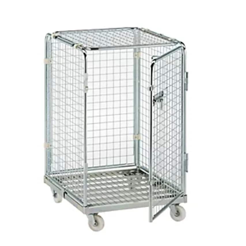 ESB Security Steel Container With Steel Dolly, Without Intermediate Shelf, With