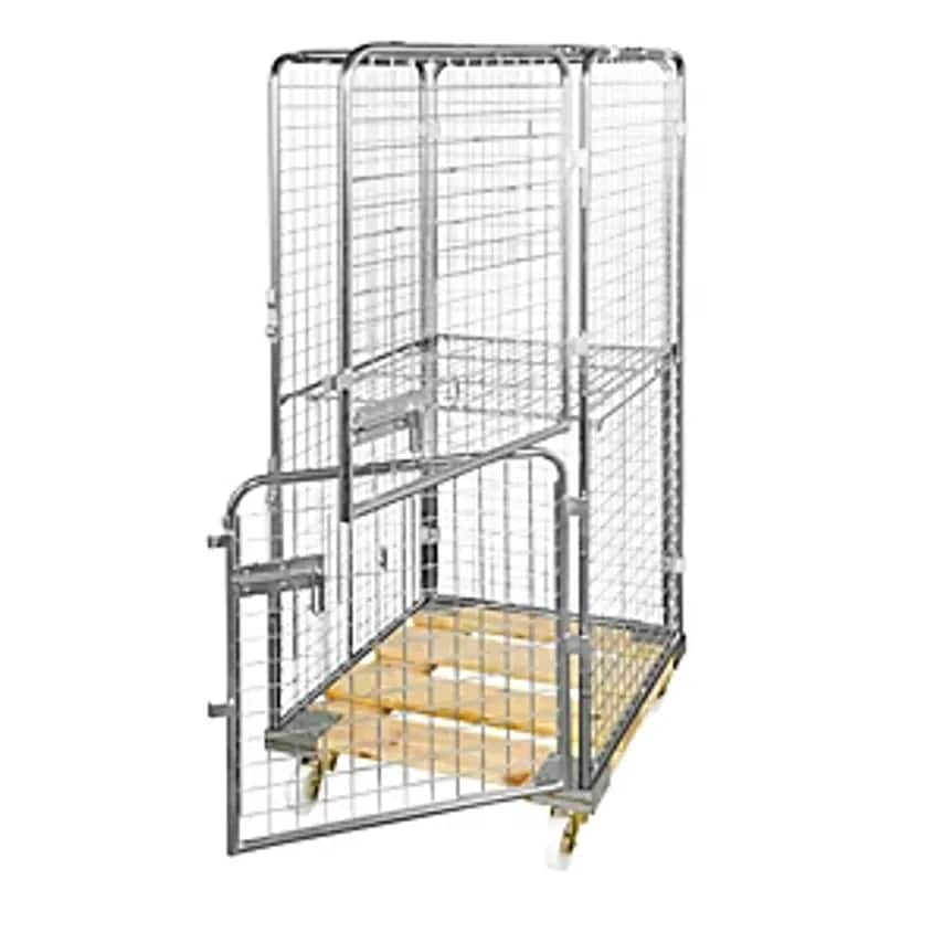 ESB Security Roll Container With Wooden Dolly - Effective Height 1585mm - With 2