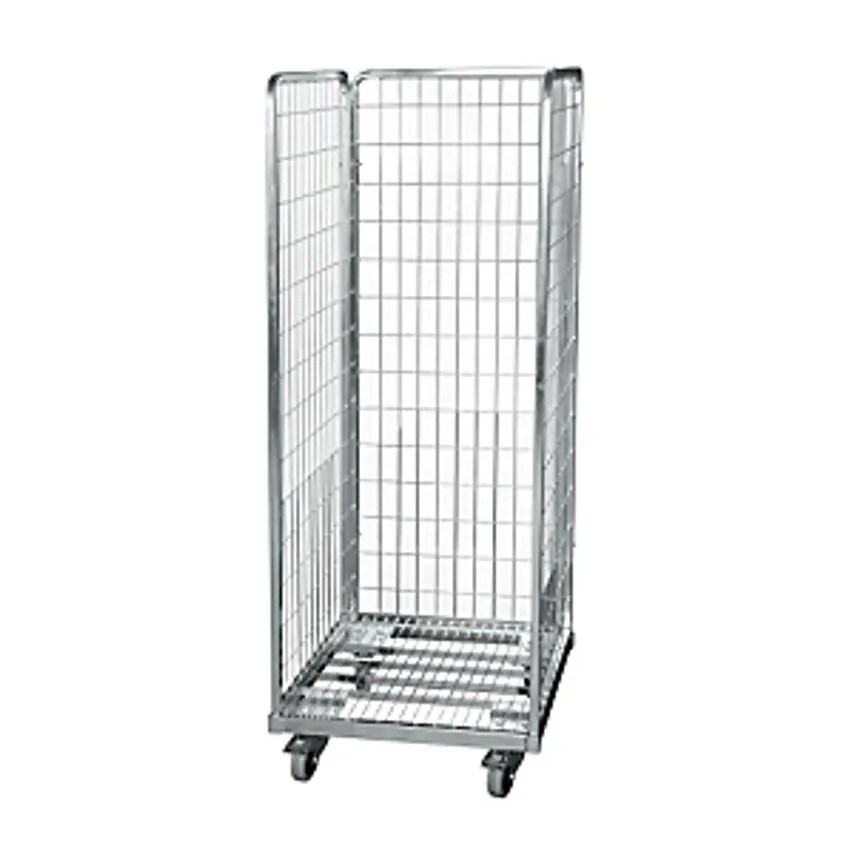 ESB Steel Roll Container, LxW 600 X 600mm, 3-sided, With Rear Panel