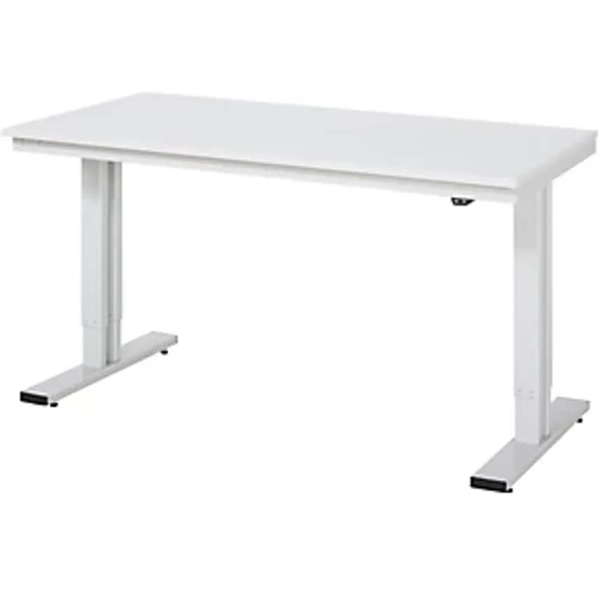 RAU Work Table, Electric Height Adjustment, Melamine Worktop, Max. Load 300 Kg,
