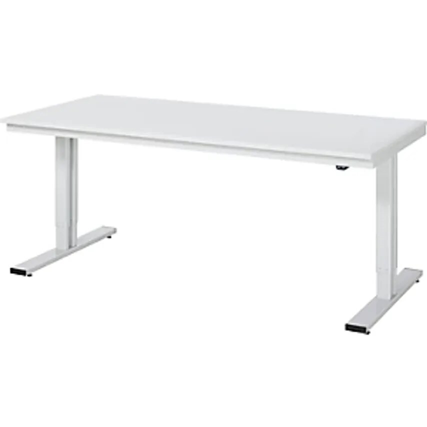 RAU Work Table, Electric Height Adjustment, Melamine Worktop, Max. Load 300 Kg,
