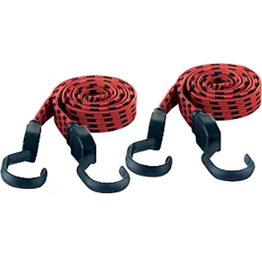 TRIUS KRANE Rubber Tension Strap, Black/Red, Pack Of 2, Length 1200mm