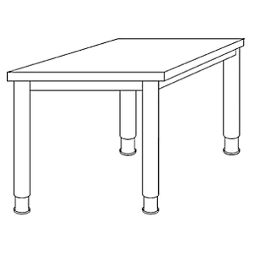 HAMMERBACHER CONTACT - Desk, Width 800mm, Beech Finish