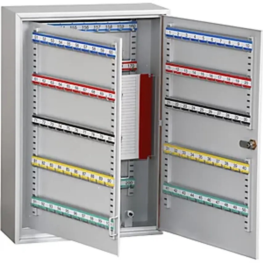 ISS Security Key Cabinets, 200 Hooks, HxWxD 550 X 380 X 140mm, Light Grey