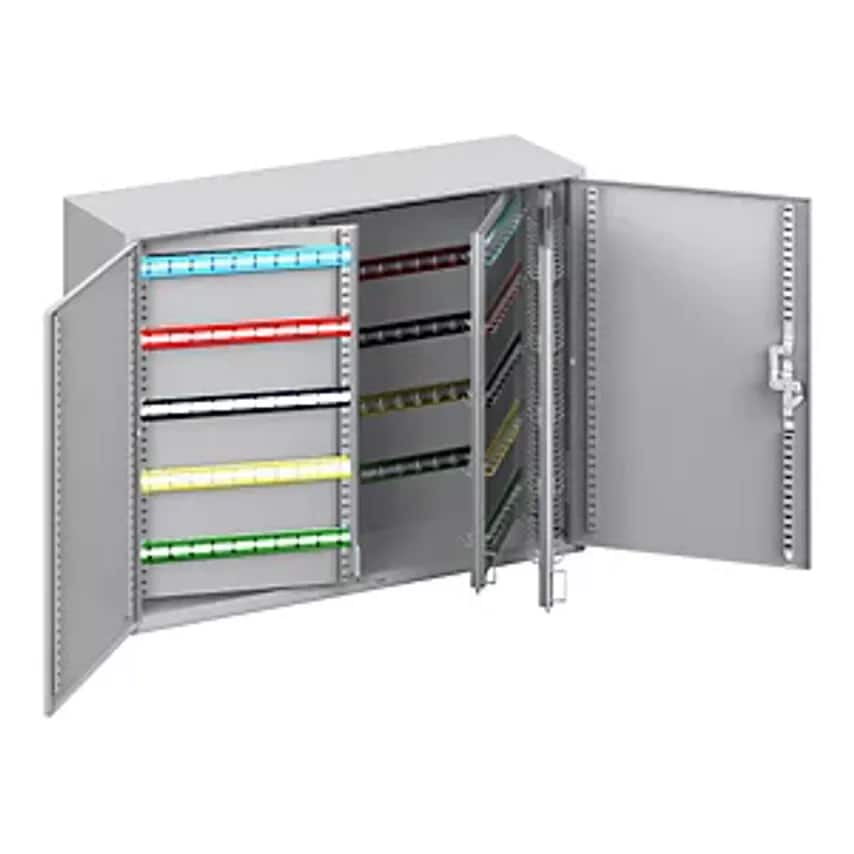 EUROKRAFTpro Key Cabinet, 2-door, Complete With Key Tabs, 500 Hooks, HxWxD 550 X