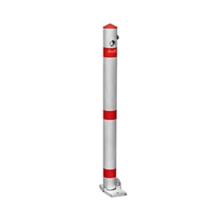 URBANUS Barrier Post Tubular Steel, Tilting, With Base Plate, Round, 76mm