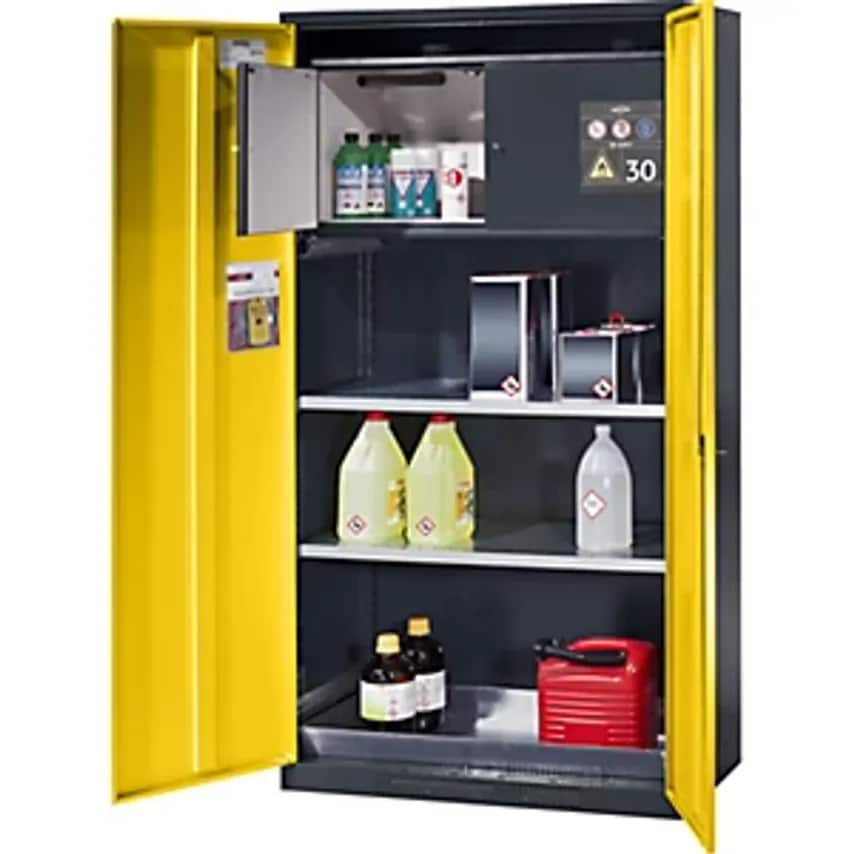 asecos Chemical Storage Cupboard - Solid Panel Door - With Hazardous Goods Stora
