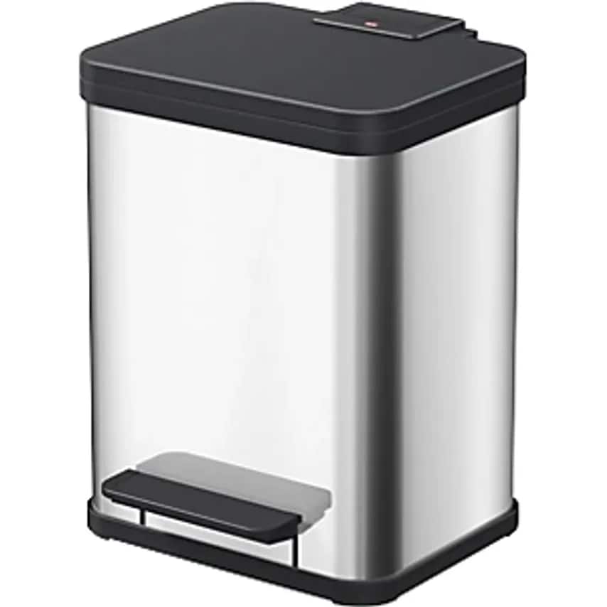 Hailo Eco Waste Collector With Pedal, Duo Plus M, Capacity 2 X 9 L, Stainless St