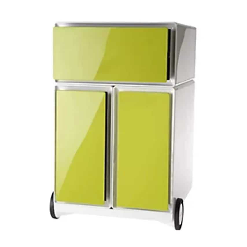 Paperflow easyBox Mobile Pedestal, 1 Drawer, 2 Suspension File Drawers, White/Gr