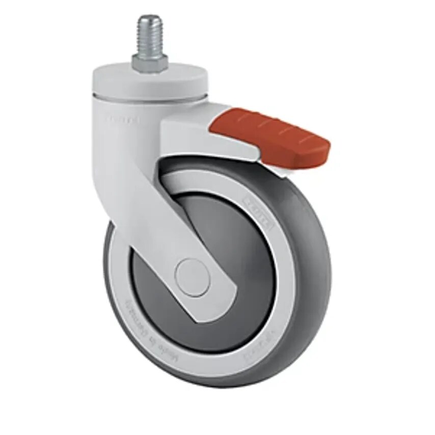 TENTE Plastic Castor With Threaded Pin, Wheel  X Width 75 X 25mm, Swivel Castor