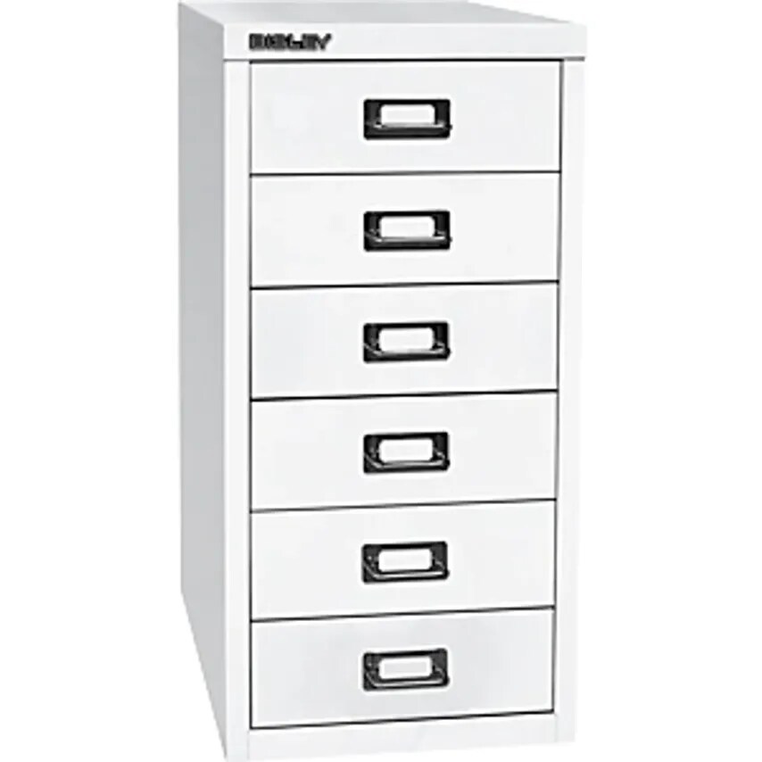 Bisley MultiDrawer 29 Series, A4, 6 Drawers, Traffic White