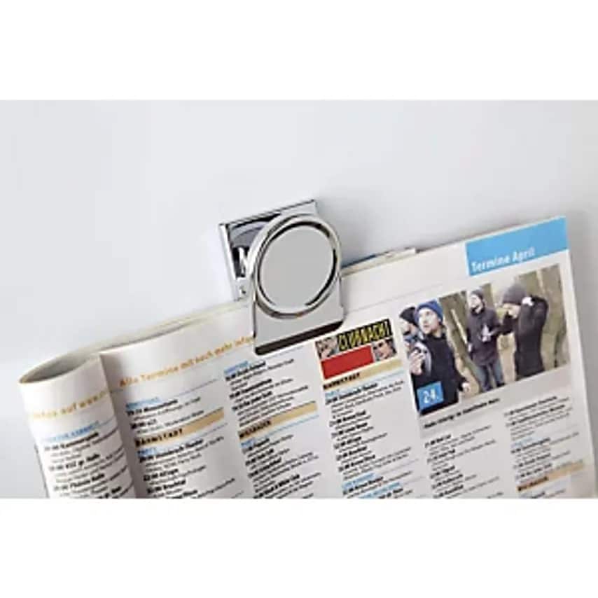 HOLTZ OFFICE SUPPORT GMBH Magnetic Clip, Silver, Adhesive Force For 20 A4 Sheets