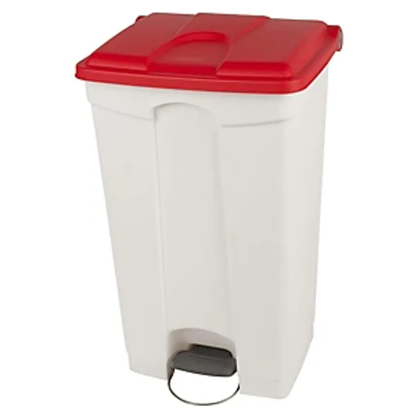 EUROKRAFTpro Pedal Waste Collector, Capacity 90 L, WxHxD 505 X 790 X 410mm, Whit