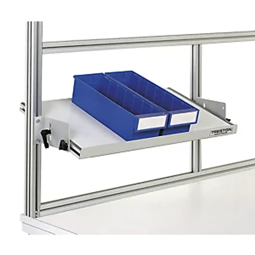 Treston Shelf For Work Table, Light Grey, LxH 400 X 660mm, Narrow