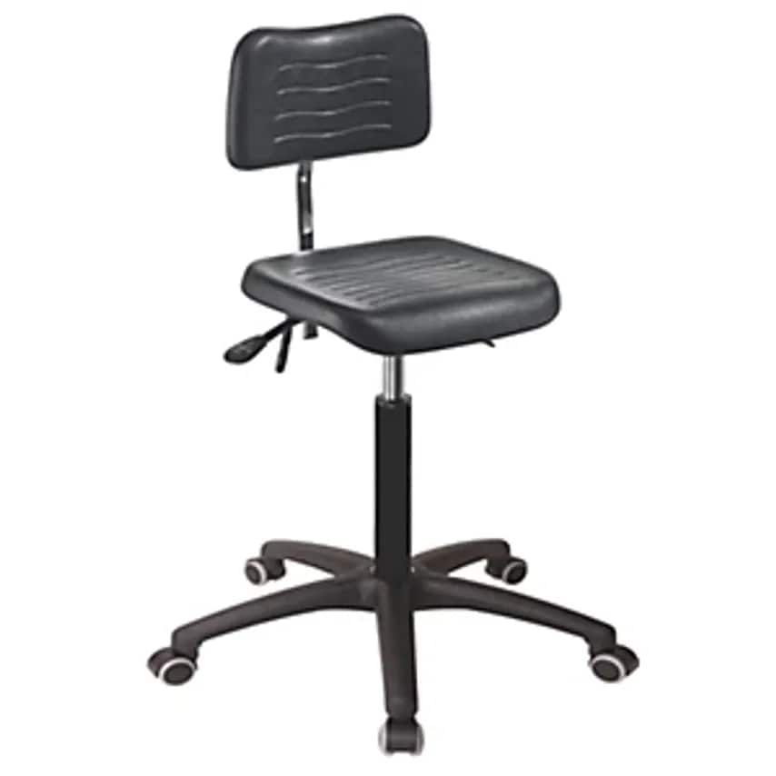 MEY CHAIR PU Foam Industrial Swivel Chair, With Castors, Height Adjustment Range