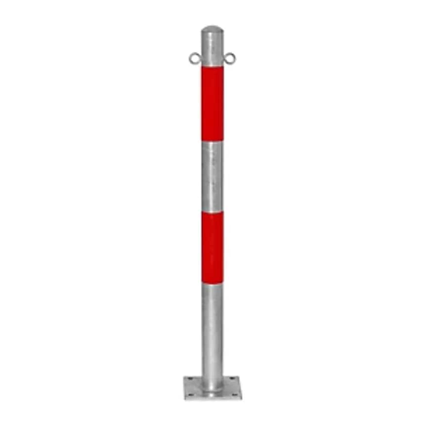 Moravia Barrier Post, For Bolting In Place, 60mm, Hot Dip Galvanised/Reflective
