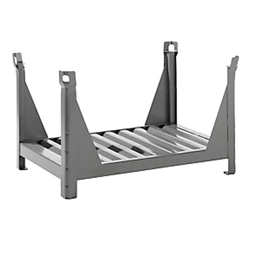 HESON Long Goods Frame With 4 Corner Posts, LxW 1200 X 800mm, Grey RAL 7005
