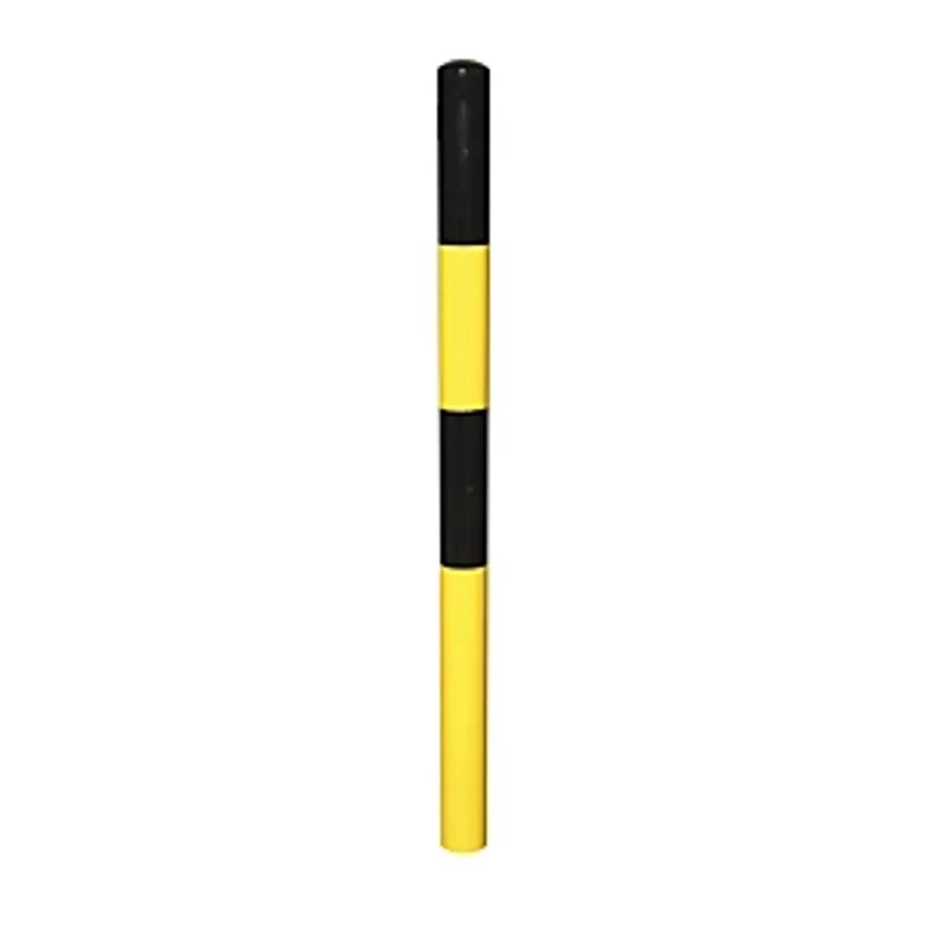 Moravia Barrier Post, For Setting In Concrete, 60mm, Painted Black/Yellow, 1 Eye