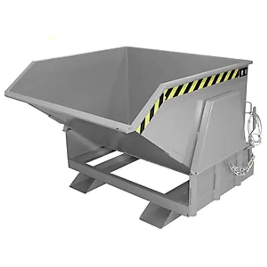 EUROKRAFTpro Tilting Skip, Standard Overall Height, Without Wheels, Capacity 1.0