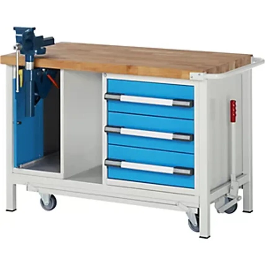 EUROKRAFTpro Mobile Workbench - Frame Construction - Mobile And Retractable, 3 D