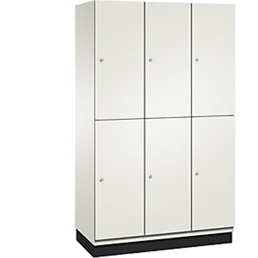 C&P CAMBIO Locker Unit With Sheet Steel Doors And Coat Rail - 6 Compartments - W