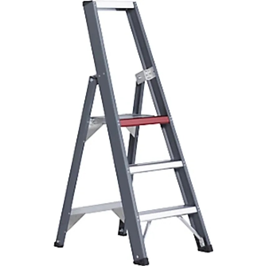 ALTREX Aluminium Step Ladder, Single Sided Access, With Storage Tray, 3 Steps, W