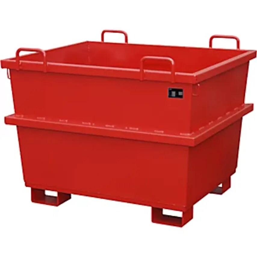 EUROKRAFTpro Universal Container, Capacity 0.75 m, Flame Red- you get 2