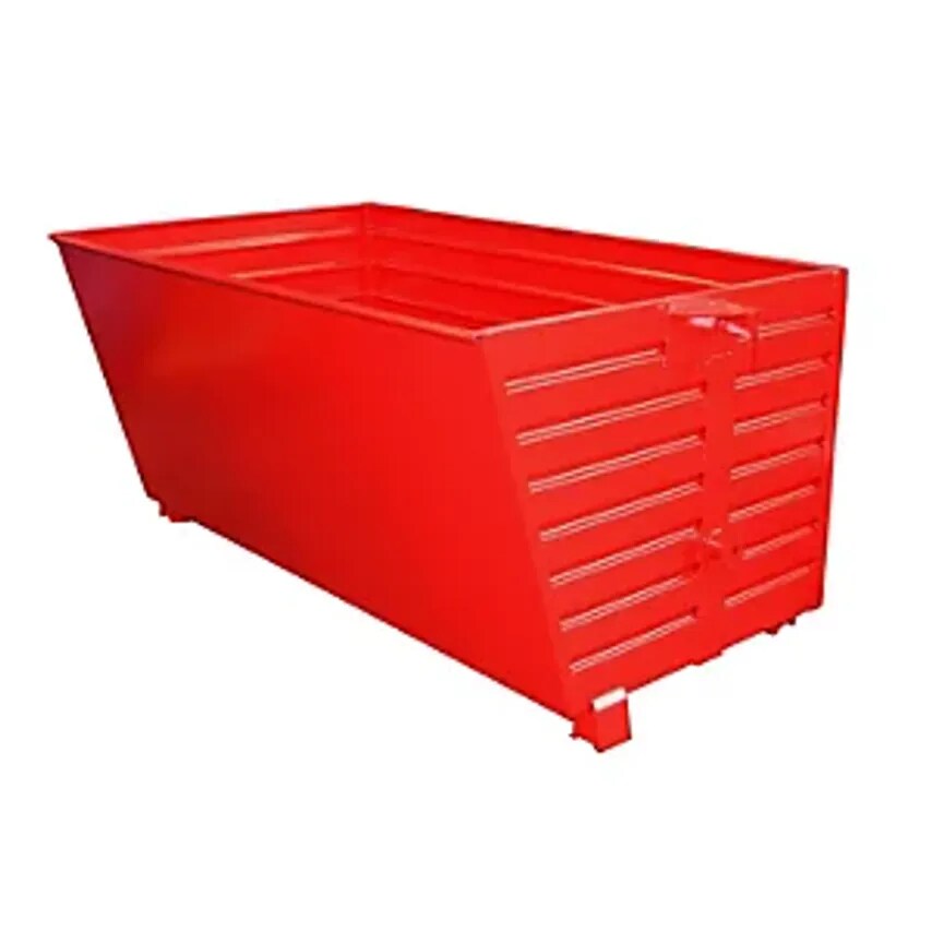 EUROKRAFTpro Tilting Skip, Capacity 2 m, Red RAL 3000