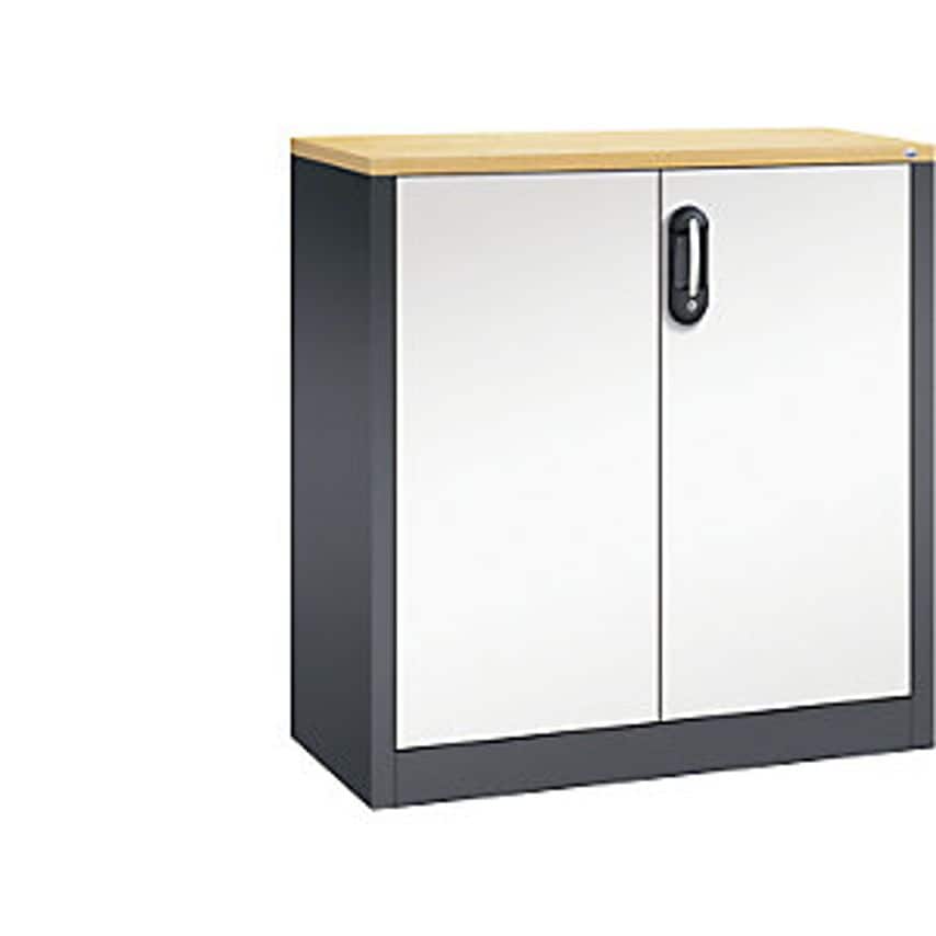 C&P ACURADO Filing Sideboard, 2 File Heights, HxWxD 1000 X 930 X 400mm, Black Gr