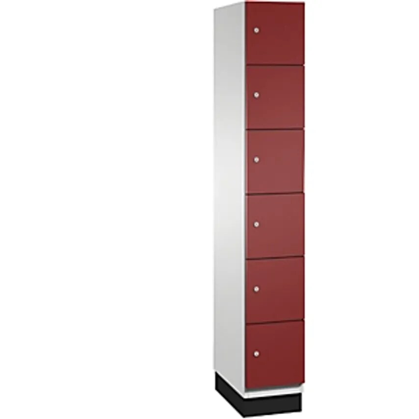 C&P CAMBIO Compartment Locker With Sheet Steel Doors - 6 Compartments - Width 30