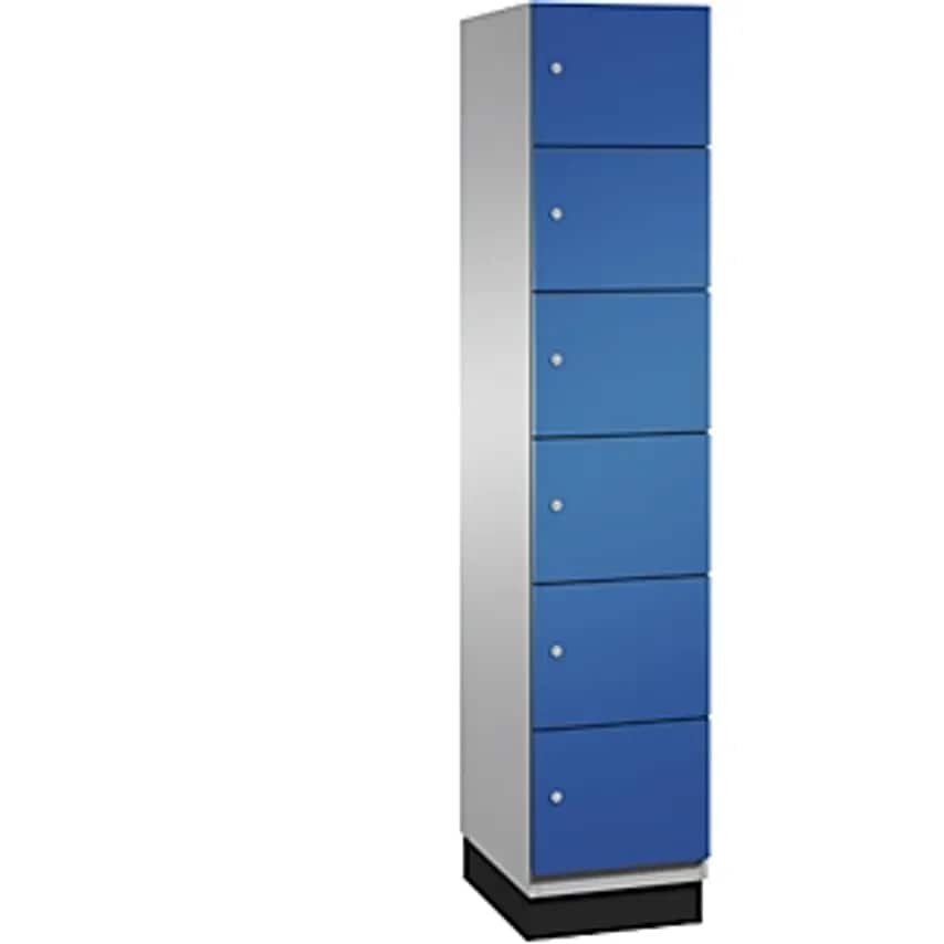 C&P CAMBIO Compartment Locker With Sheet Steel Doors - 6 Compartments - Width 40