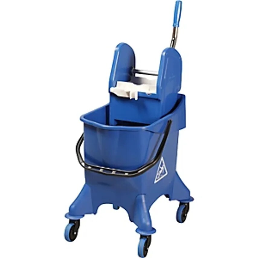 EVO Wet Mop Trolley, 1 X 30 L Mobile Bucket, Wide Wipe Mop Set