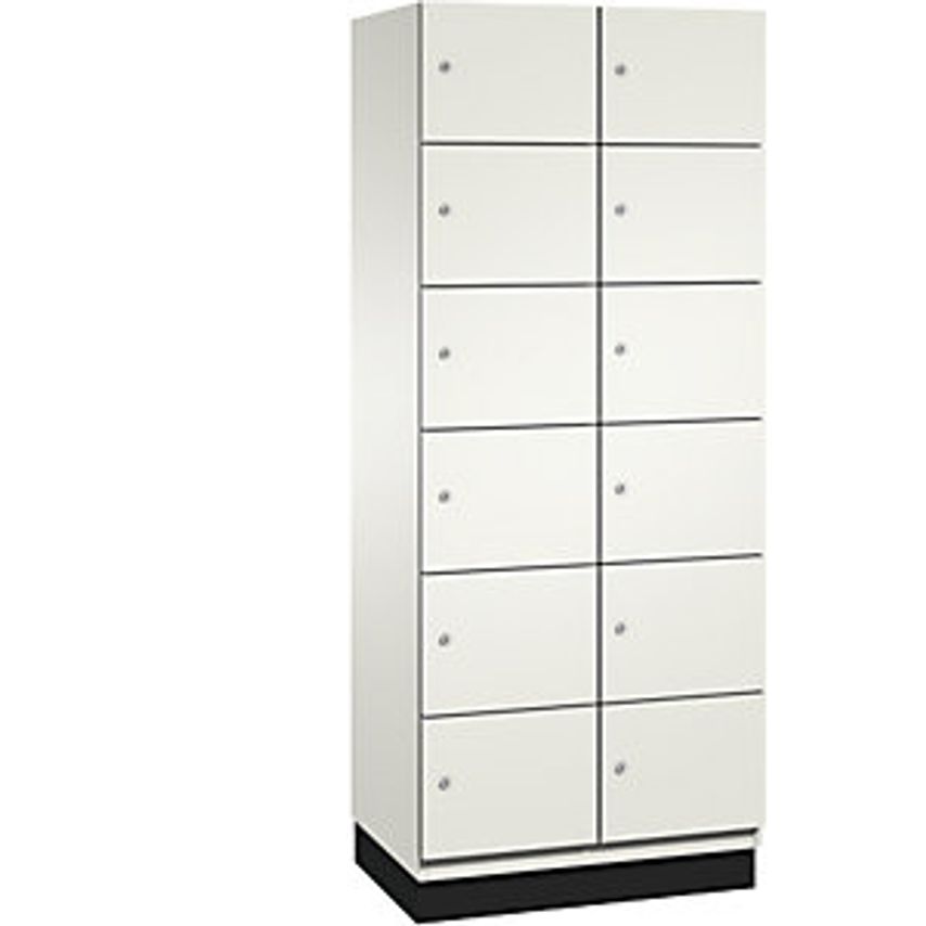 C&P CAMBIO Compartment Locker With Sheet Steel Doors - 12 Compartments - Width 8