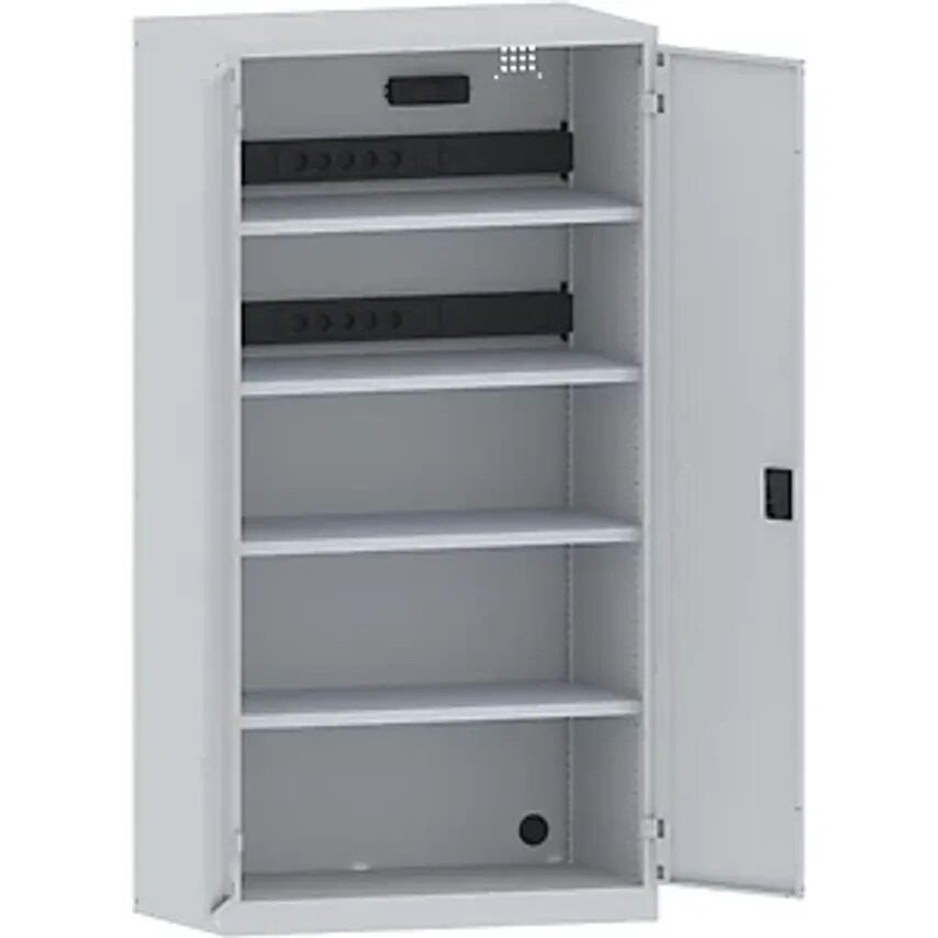 Lista Battery Charging Cabinet - 4 Shelves - Solid Panel Doors, Grey