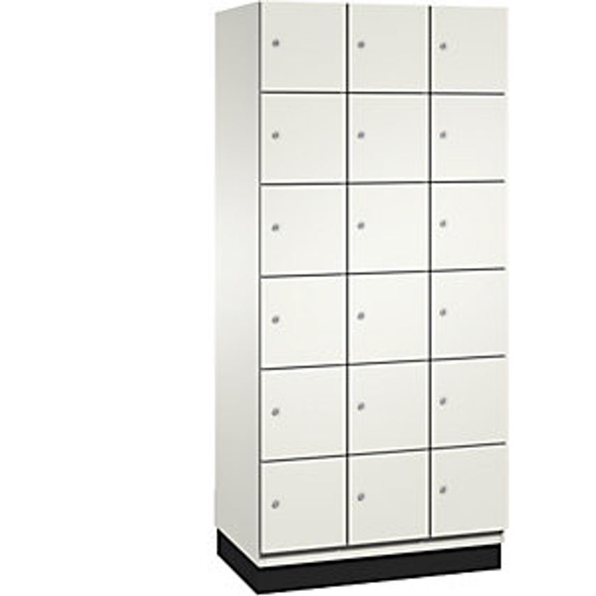 C&P CAMBIO Compartment Locker With Sheet Steel Doors - 18 Compartments - Width 9