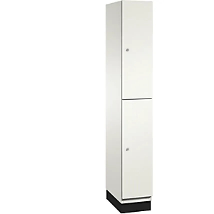 C&P CAMBIO Locker Unit With Clothes Rail - 2 Compartments - Body Pure White/Door