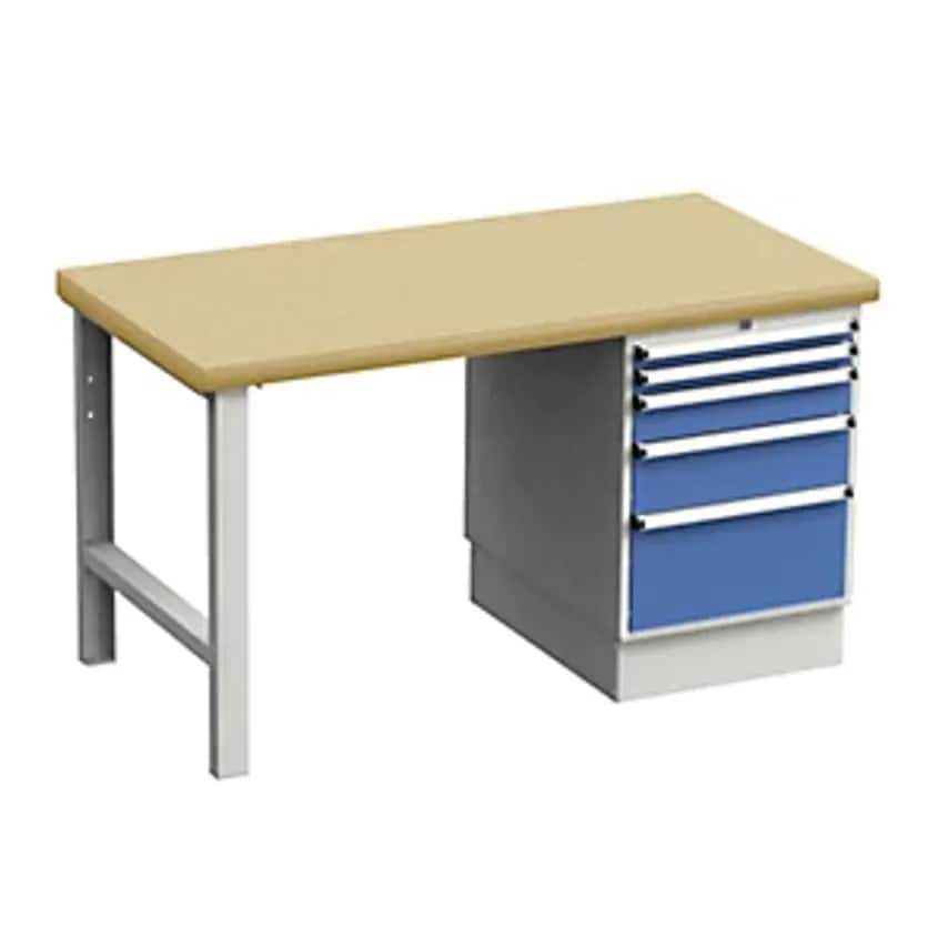 Treston Workbench, Modular System, With Drawer Unit, Multiplex Worktop, WxD 1500