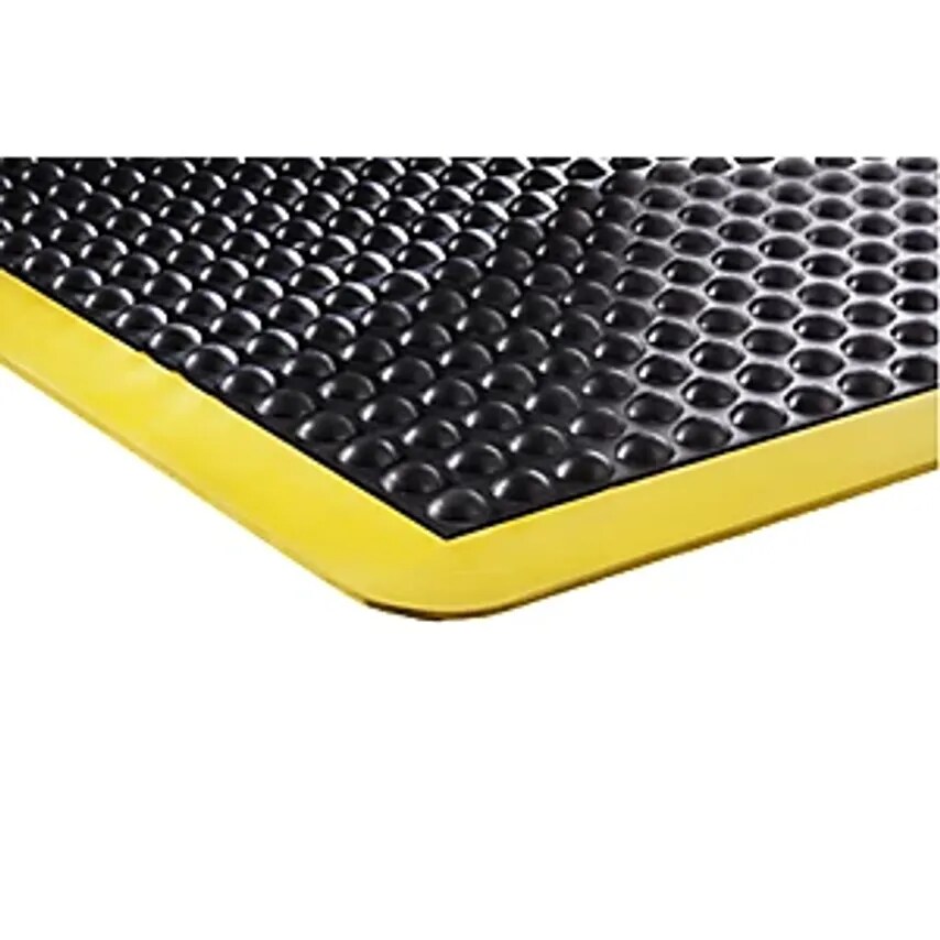 Coba Bubblemat Safety Anti-Fatigue Matting, LxWxH 900 X 600 X 14mm, Yellow-Black
