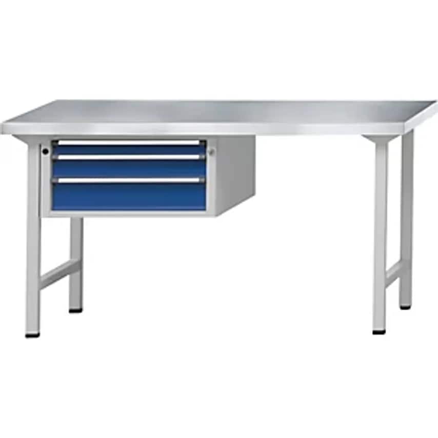 ANTON KESSEL GMBH Workbench, Frame Construction, 3 Drawers, Sheet Steel Cover