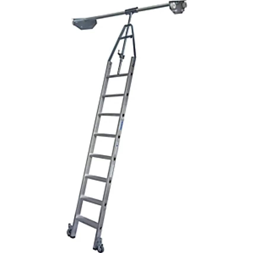 KRAUSE-WERK GMBH & CO. KG Step Shelf Ladder - Double Sided Shelf Unit With Wheel