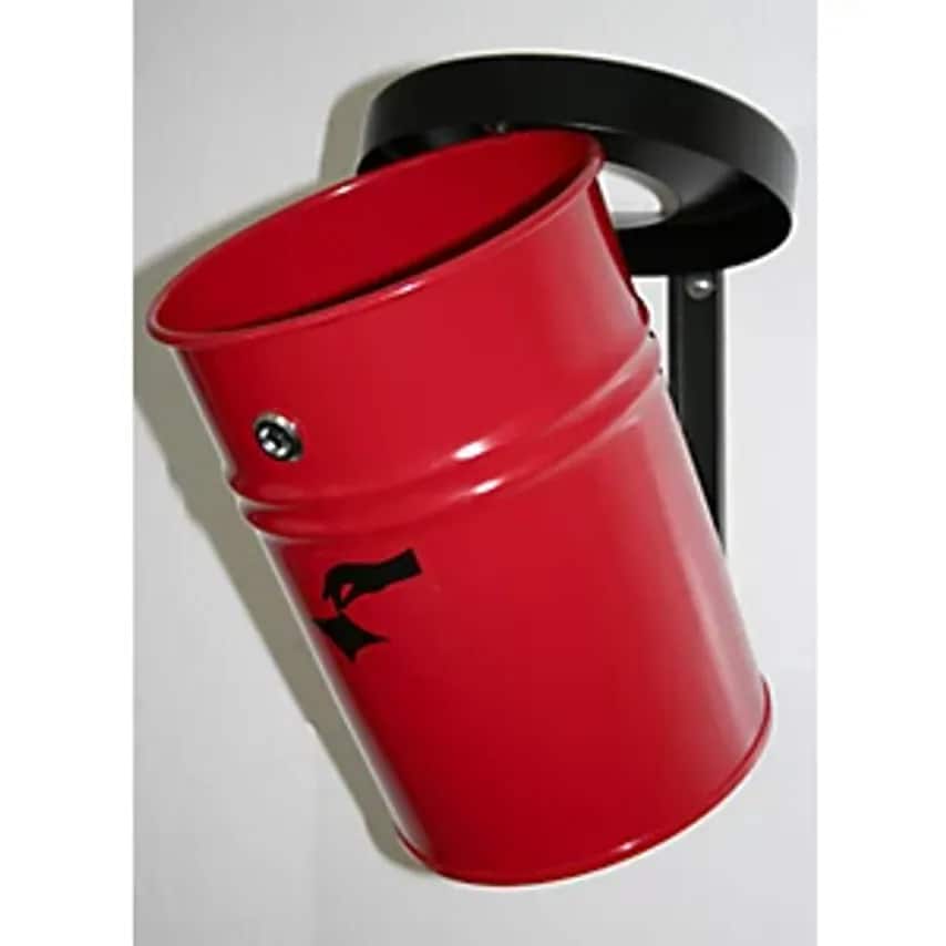 TKG Wall Mounted Waste Collector, Lockable, Capacity 16 L, Hx340 X 245mm, Red