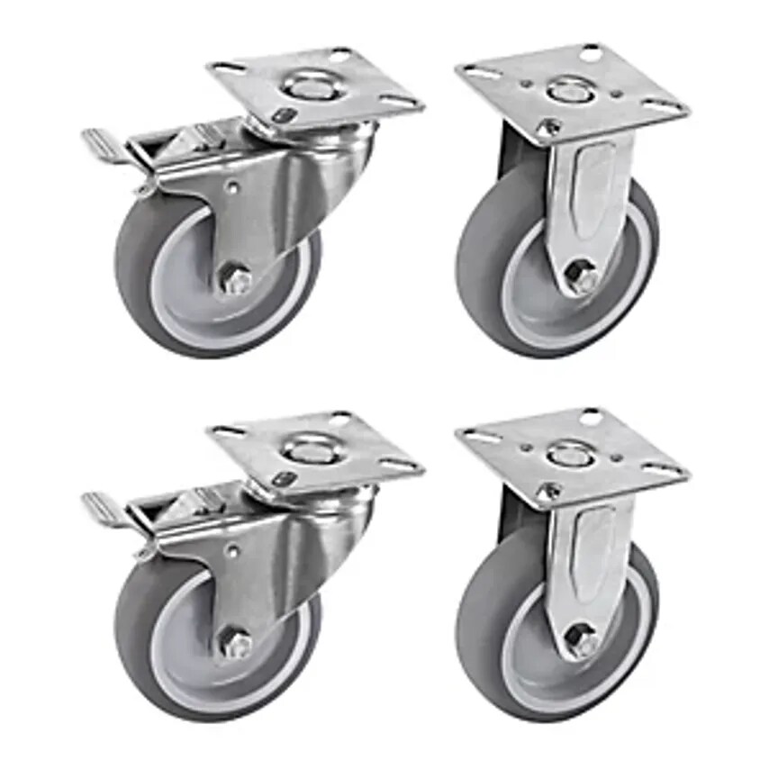 PROROLL Set Of Thermoplastic Rubber Tyres - Stainless Steel Housing - Mounting P